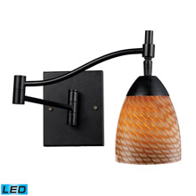 Elk Lighting 10151/1DR-C-LED Celina 1 Light LED Swingarm Sconce In Dark Rust And Cocoa Glass