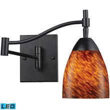 Elk Lighting 10151/1DR-ES-LED Celina 1 Light Swingarm LED Sconce In Dark Rust And Espresso