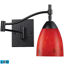 Elk Lighting 10151/1DR-FR-LED Celina 1 Light LED Swingarm Sconce In Dark Rust And Fire Red