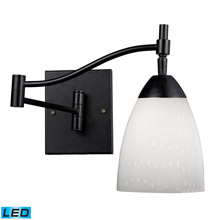 Elk Lighting 10151/1DR-WH-LED Celina 1 Light LED Swingarm Sconce In Dark Rust And Simple White