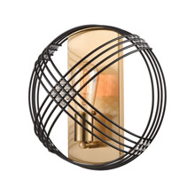 Elk Lighting 11190/1 1-Light Sconce in Oil Rubbed Bronze with Clear Crystal Beads