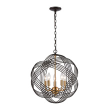 Elk Lighting 11193/5 5-Light Chandelier in Oil Rubbed Bronze with Clear Crystal Beads