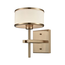 Elk Lighting 11615/1 1-Light Vanity Lamp in Satin Brass with Opal White Glass