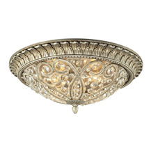 Elk Lighting 11694/4 Crystal Andalusia 4 Light Flush Mount In Aged Silver