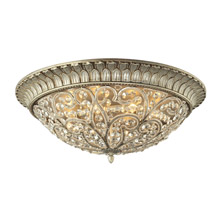 Elk Lighting 11695/8 Crystal Andalusia 8 Light Flush Mount In Aged Silver