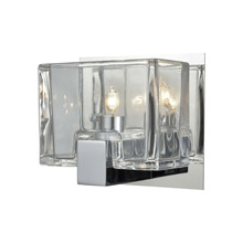 Elk Lighting 11960/1 1-Light Vanity Sconce in Polished Chrome with Clear Cast Glass