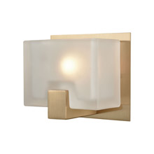Elk Lighting 11970/1 1-Light Vanity Sconce in Satin Brass with Frosted Cast Glass