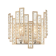 Elk Lighting 12130/2 2-Light Sconce in Matte Gold with Clear Crystal