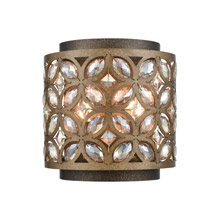 Elk Lighting 12150/2 2-Light Sconce in Mocha and Deep Bronze with Crystal and Metalwork Shade