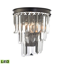 Elk Lighting 14215/1-LED Crystal Palacial 1 Light LED Wall Sconce In Oil Rubbed Bronze