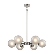 Elk Lighting 15367/6 6-Light Chandelier in Polished Nickel with Frosted