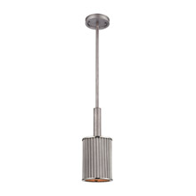 Elk Lighting 15926/1 1-Light Mini Pendant in Weathered Zinc with Corrugated Metal