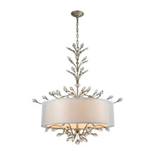 Elk Lighting 16283/6 Crystal Asbury 6 Light LED Chandelier In Aged Silver