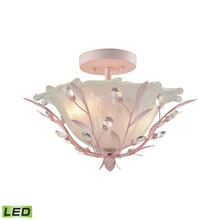 Elk Lighting 18151/2-LED Crystal Circeo 2 Light LED Semi Flush In Light Pink