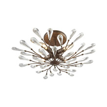 Elk Lighting 18241/4 4-Light Semi Flush in Sunglow Bronze with Clear Crystal