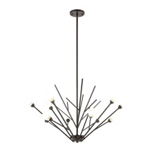 Elk Lighting 18278/12 12-Light Chandelier in Oil Rubbed Bronze with Frosted Glass