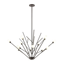 Elk Lighting 18279/12 12-Light Chandelier in Oil Rubbed Bronze with Frosted Glass
