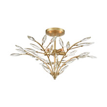 Elk Lighting 18293/5 5-Light Semi Flush in Champagne Gold with Clear Crystal