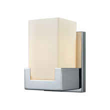 Elk Lighting 19500/1 1-Light Vanity Sconce in Polished Chrome with Opal White Glass