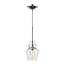 Elk Lighting 21161/1 1-Light Mini Pendant in Polished Chrome with Clear Glass