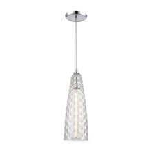 Elk Lighting 21167/1 1-Light Mini Pendant in Polished Chrome with Clear Glass