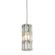 Elk Lighting 31486/1 Crystal Cynthia 1 Light Pendant In Polished Chrome And Clear K9 Crystal
