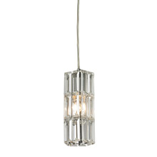 Elk Lighting 31487/1 Crystal Cynthia 1 Light Pendant In Polished Chrome And Clear K9 Crystal