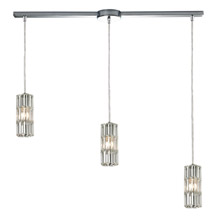 Elk Lighting 31487/3L Crystal Cynthia 3 Light Pendant In Polished Chrome And Clear K9 Crystal