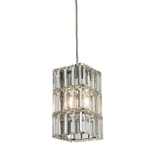 Elk Lighting 31488/1 Crystal Cynthia 1 Light Pendant In Polished Chrome And Clear K9 Crystal
