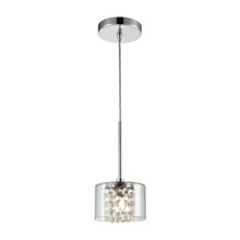 Elk Lighting 32302/1 1-Light Mini Pendant in Polished Chrome with Clear Glass and Crystal
