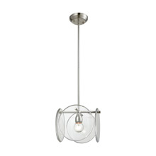 Elk Lighting 32321/1 1-Light Mini Pendant in Polished Nickel with Clear Acrylic Panels