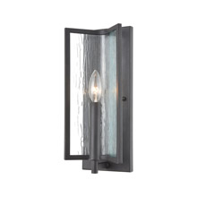 Elk Lighting 32420/1 1-Light Sconce in Charcoal with Textured Clear Glass