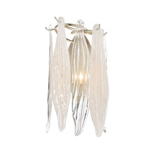 Elk Lighting 32430/1 1-Light Sconce in Silver Leaf with Clear and Encased White Hand Formed Glass