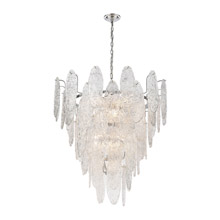 Elk Lighting 32446/13 13-Light Chandelier in Polished Chrome with Clear Textured Glass