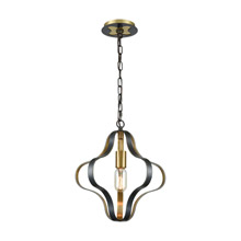 Elk Lighting 33163/1 1-Light Pendant in Aged Bronze and Aged Brass