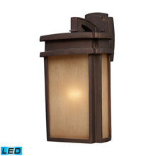 Elk Lighting 42141/1-LED Sedona 1 Light Outdoor LED Wall Sconce In Clay Bronze