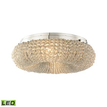 Elk Lighting 45290/4-LED Crystal Crystal Ring 4 Light LED Semi Flush In Polished Chrome