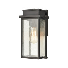 Elk Lighting 45440/1 1-Light Outdoor Sconce in Architectural Bronze with Seedy Glass Enclosure