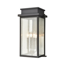 Elk Lighting 45442/4 4-Light Outdoor Sconce in Architectural Bronze with Seedy Glass Enclosure