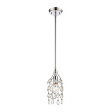 Elk Lighting 45461/1 1-Light Mini Pendant in Polished Chrome with Clear Crystal