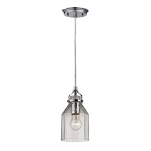 Elk Lighting 46019/1 Danica 1 Light Pendant In Polished Chrome And Clear Glass