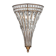 Elk Lighting 46040/2 Crystal Empire 2 Light Wall Sconce In Mocha And Clear Crystal