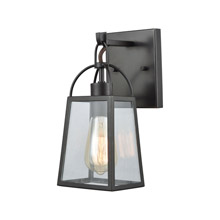 Elk Lighting 46270/1 1-Light Vanity Lamp in Oil Rubbed Bronze with Clear Glass Panels