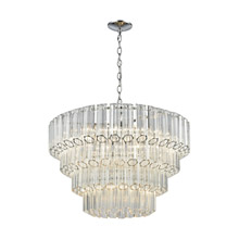 Elk Lighting 46313/7 7-Light Chandelier in Polished Chrome with Clear Glass