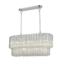 Elk Lighting 46314/5 5-Light Linear Chandelier in Polished Chrome with Clear Glass