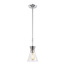 Elk Lighting 46453/1 1-Light Mini Pendant in Polished Chrome with Clear Glass