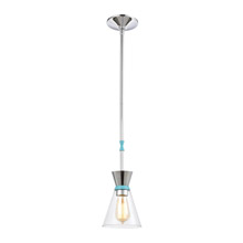 Elk Lighting 46473/1 1-Light Mini Pendant in Polished Chrome with Clear Glass