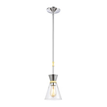 Elk Lighting 46483/1 1-Light Mini Pendant in Polished Chrome with Clear Glass