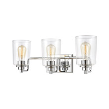 Elk Lighting 46622/3 3-Light Vanity Light in Polished Chrome with Clear Glass