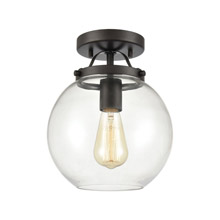 Elk Lighting 47194/1 1-Light Semi Flush in Oil Rubbed Bronze with Clear Glass